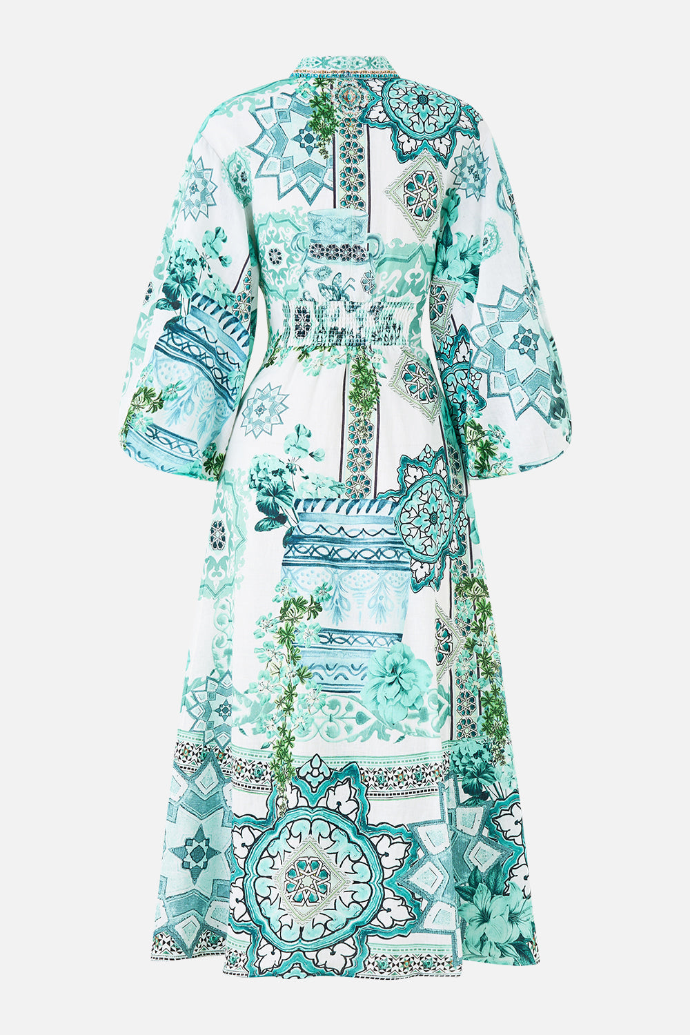 The CAMILLA BELTED MAXI SKIRT DAUGHTERS OF DUENDE in our  print.