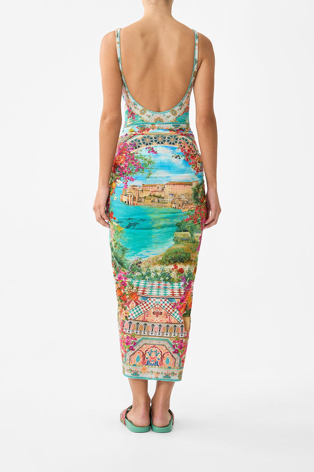 The CAMILLA OFF SHOULDER KAFTAN MEET ME IN MALLORCA in our  print.