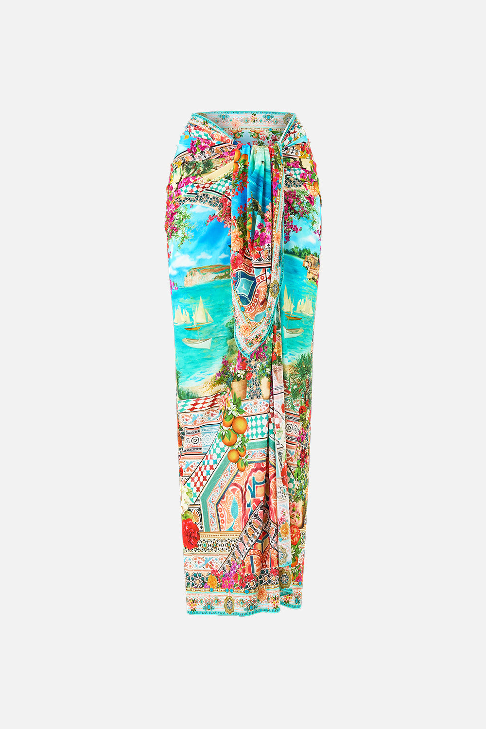 The CAMILLA OFF SHOULDER KAFTAN MEET ME IN MALLORCA in our  print.