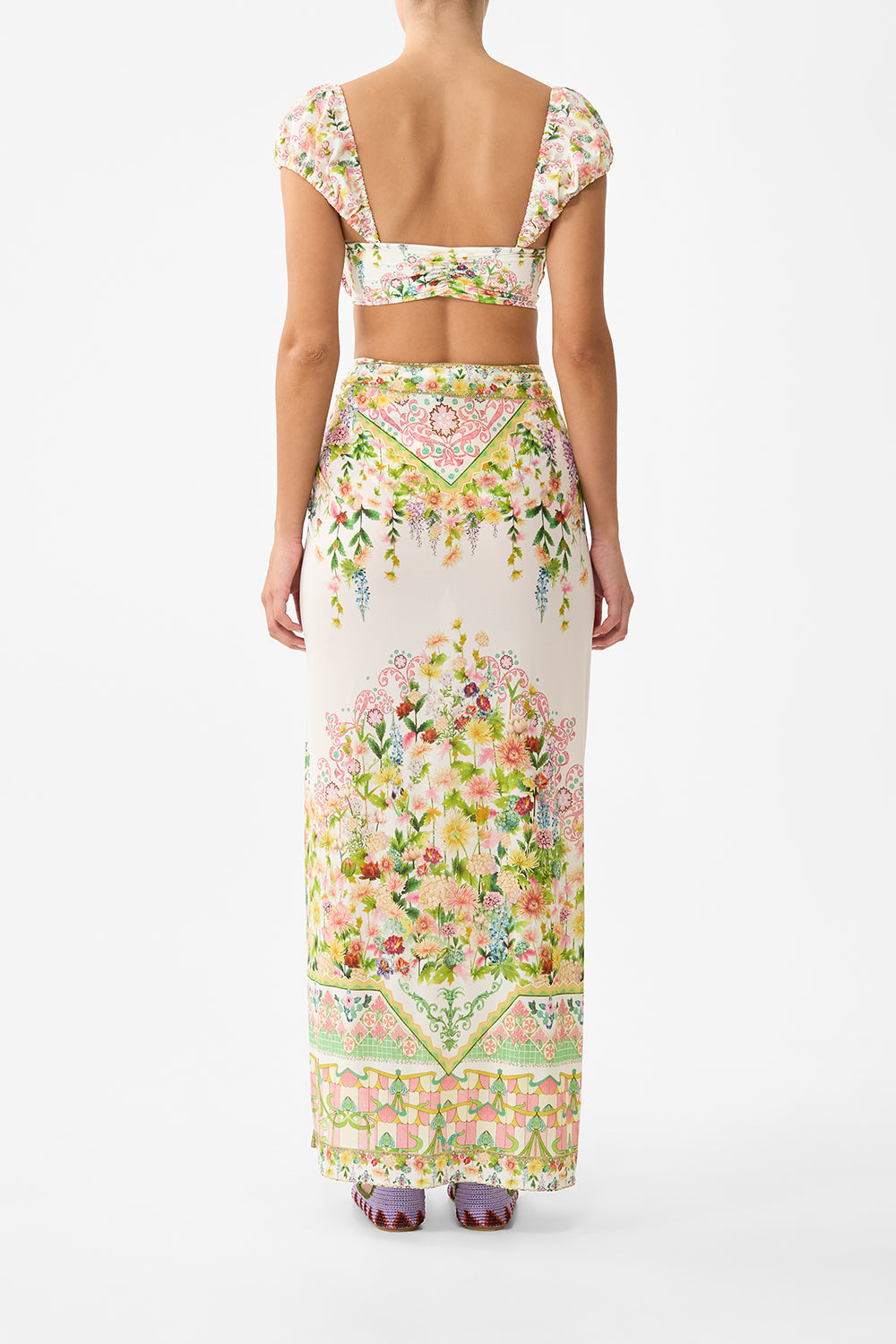 The CAMILLA STRAP DETAIL DRESS THE HUM OF THE ALHAMBRA in our  print.