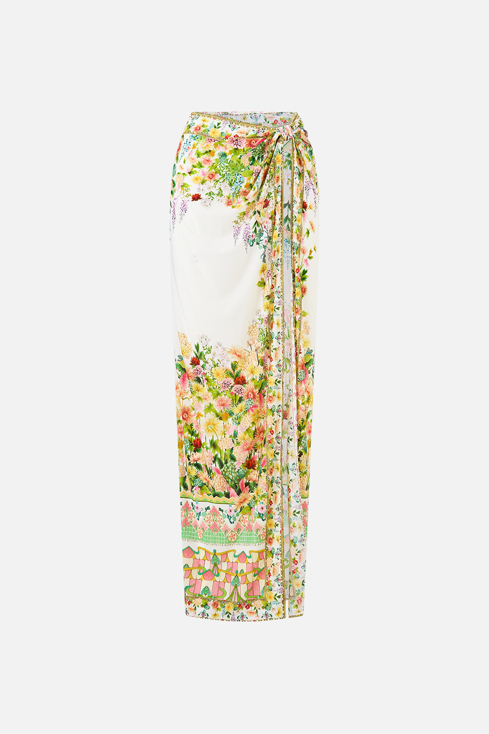 The CAMILLA STRAP DETAIL DRESS THE HUM OF THE ALHAMBRA in our  print.