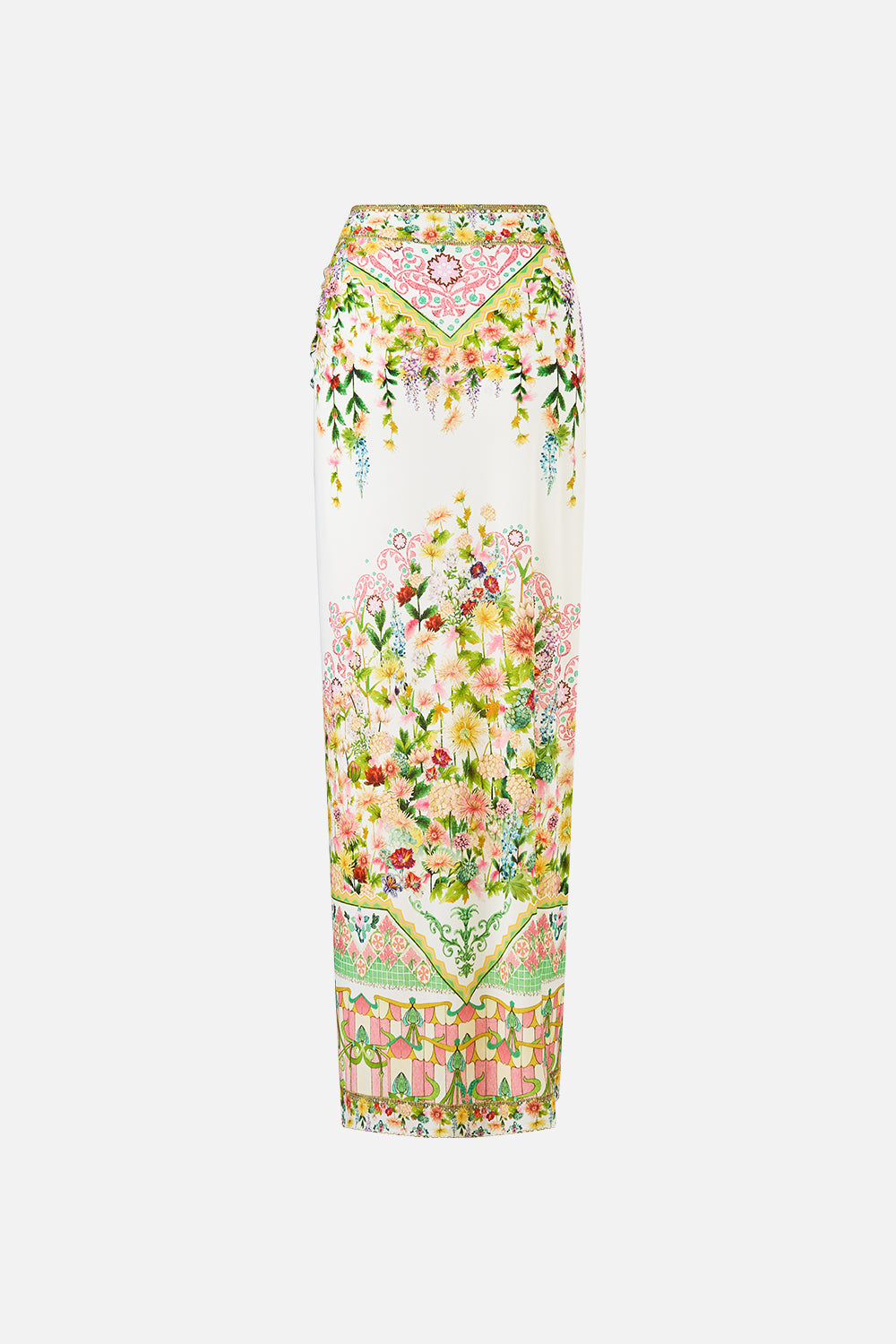 LONG SARONG WITH GATHERED TAB AND LEG SPLIT THE CALL OF CATALONIA