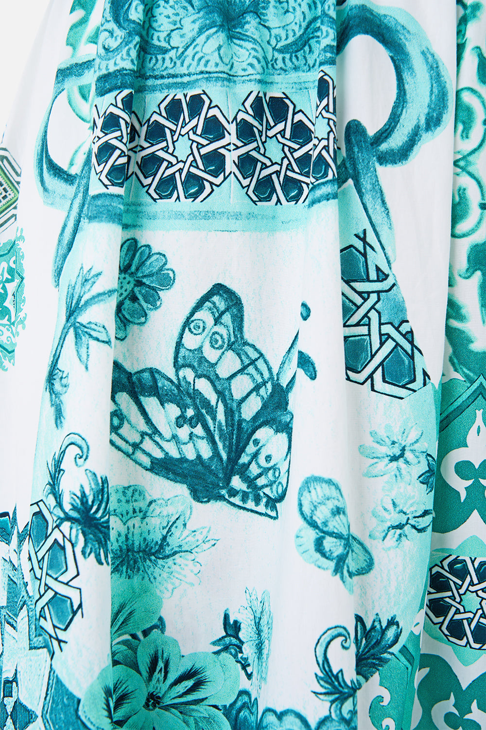 The CAMILLA BOW TIE GATHERED UNDERWIRE HALTER ONE PIECE THE CALL OF CATALONIA in our  print.