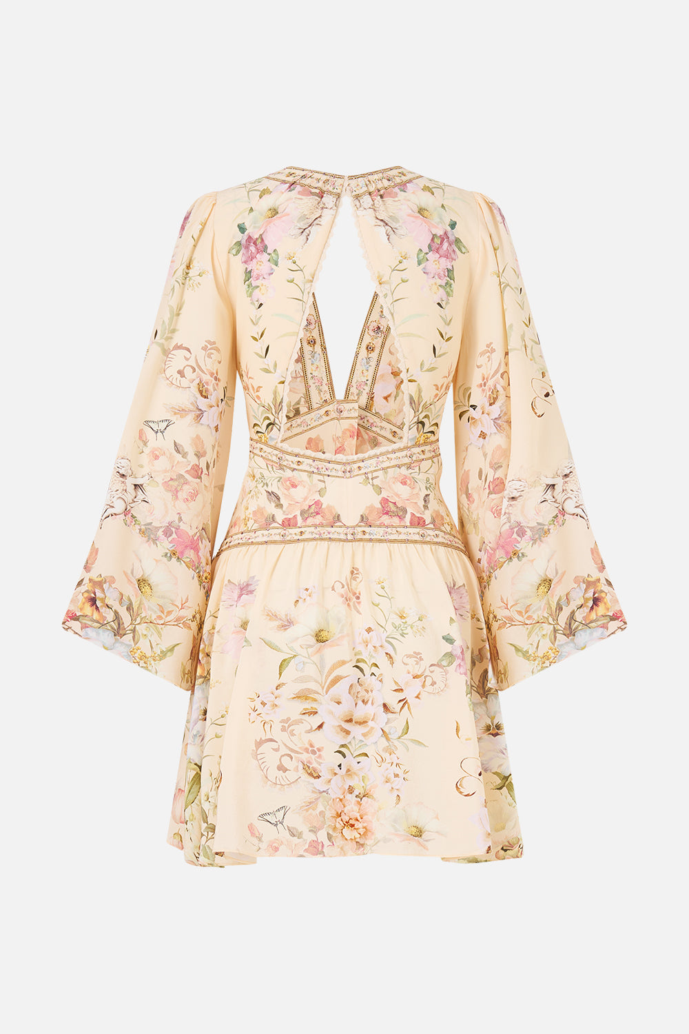 The CAMILLA STEPPED HEM SHIRT SACROMONTE SEÑORITA in our  print.