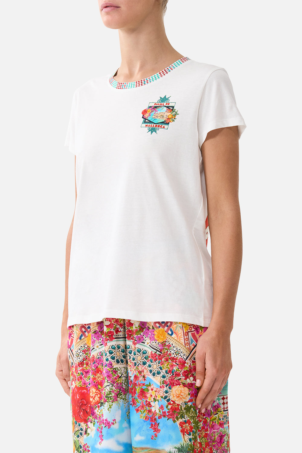 The CAMILLA KIDS GATHERED A LINE MIDI SKIRT TORERO LIBERTINE in our  print.