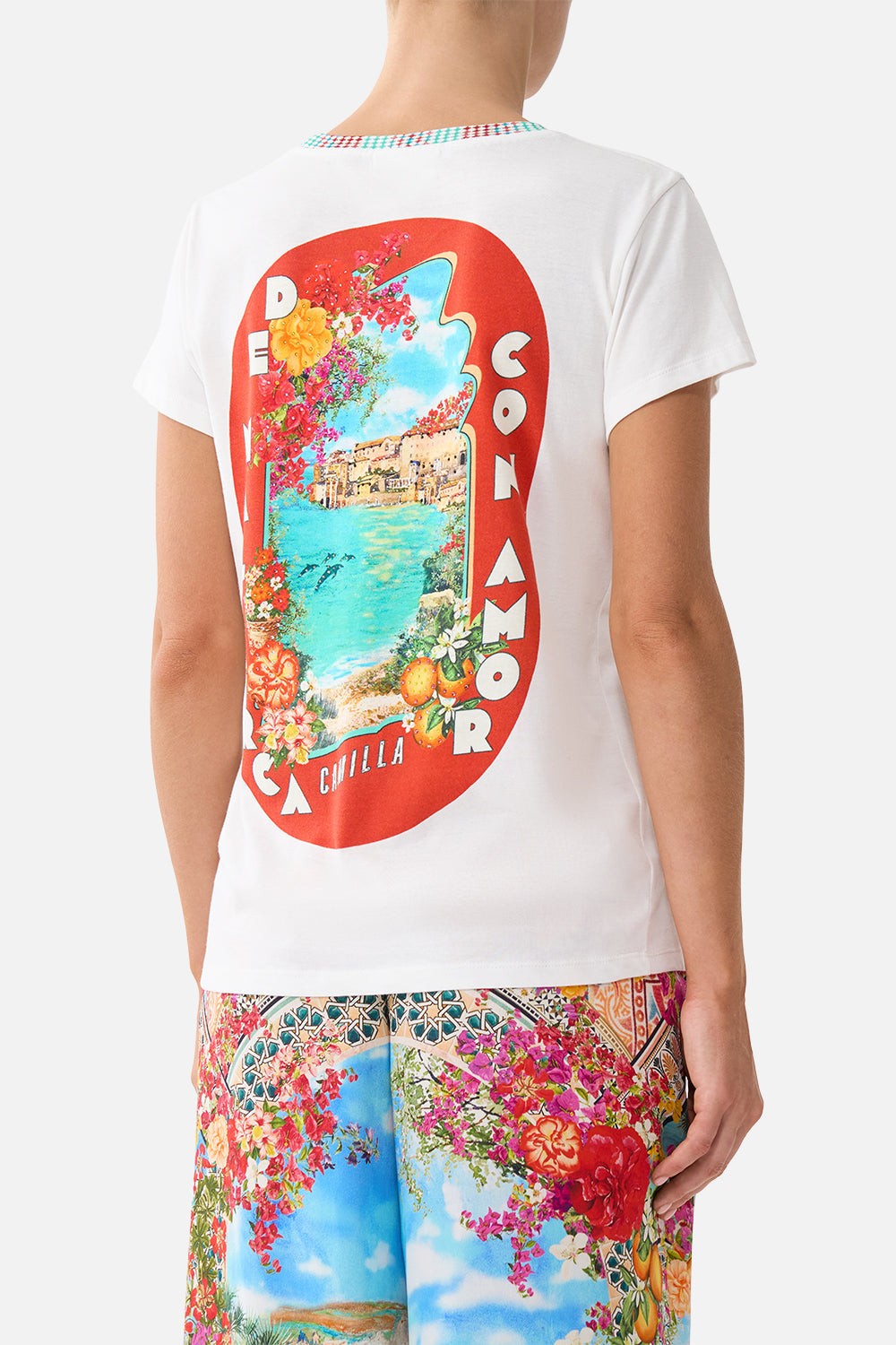 SLIM FIT ROUND NECK T-SHIRT MEET ME IN MALLORCA