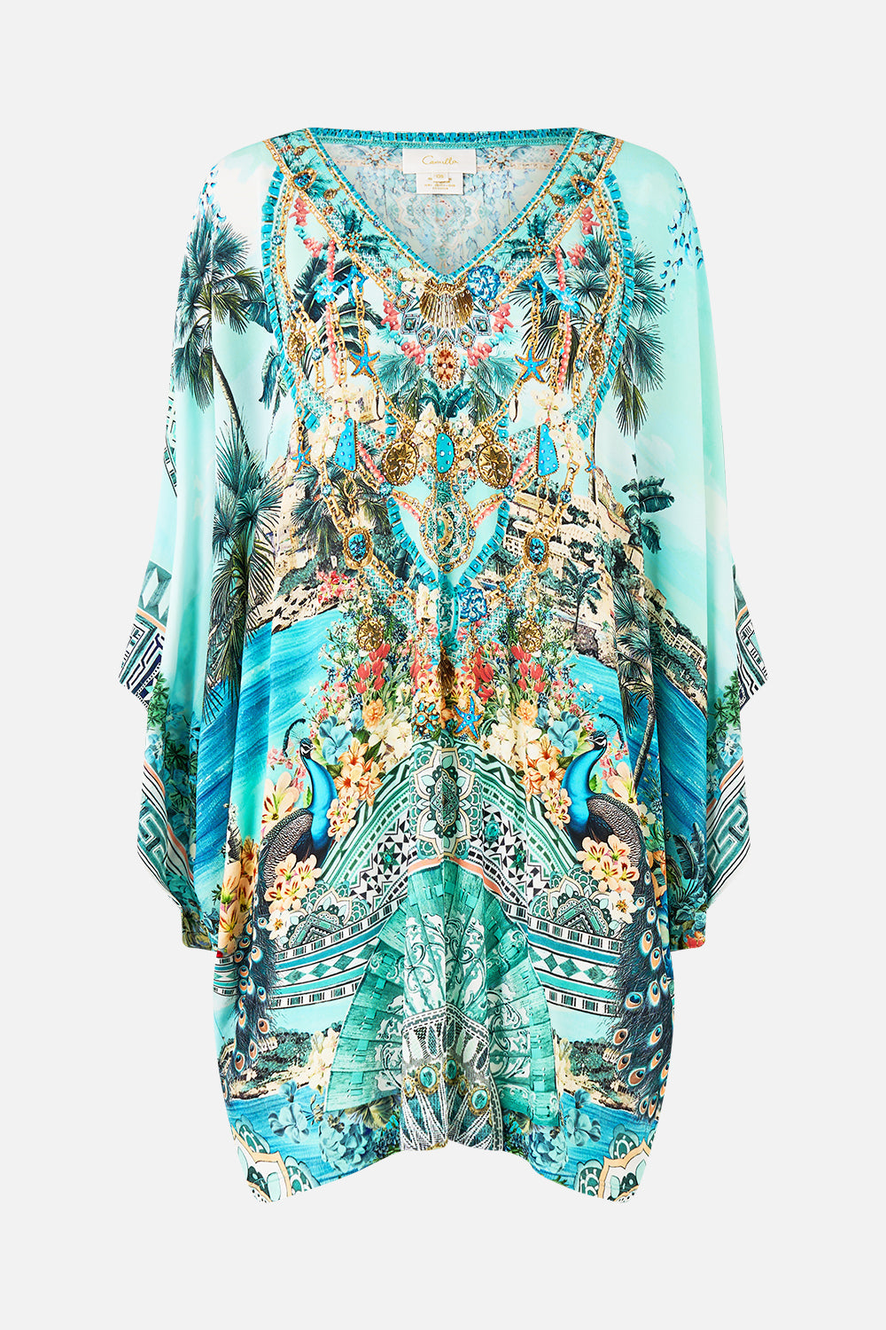 The CAMILLA BAT SLEEVE DRESS SEVILLIAN STYLE in our  print.