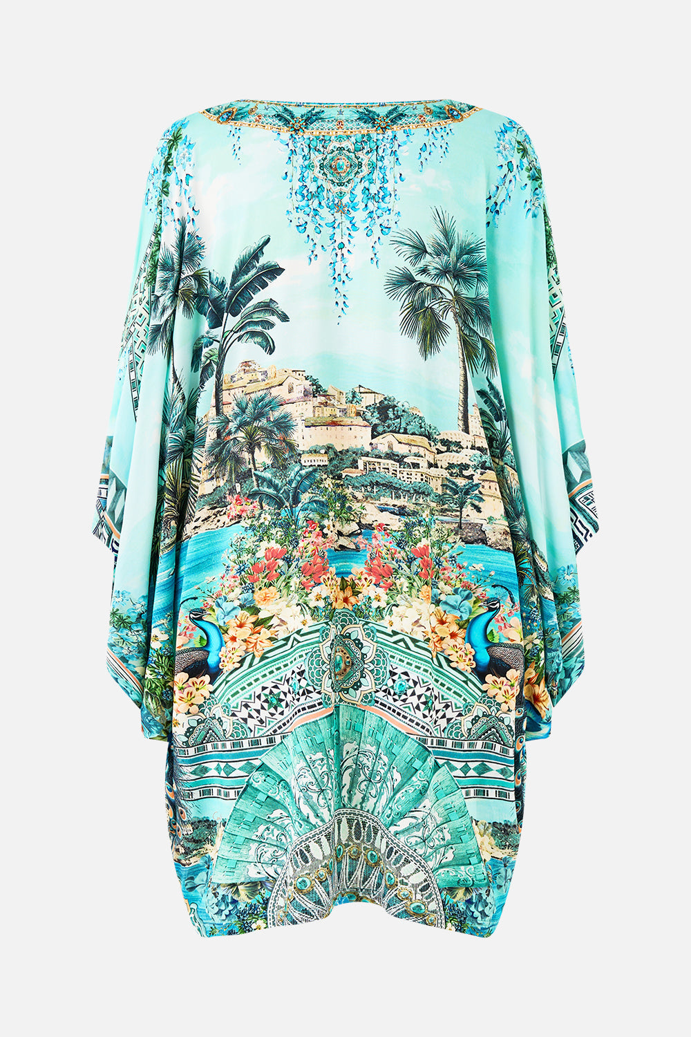 The CAMILLA BAT SLEEVE DRESS SEVILLIAN STYLE in our  print.