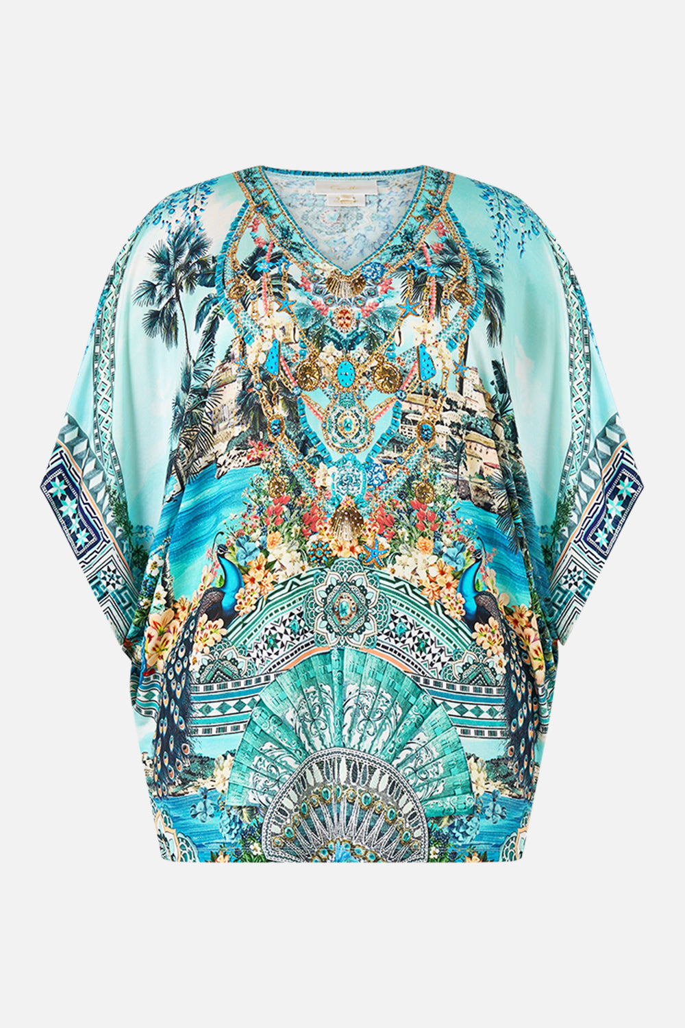 The CAMILLA BAT SLEEVE DRESS SEVILLIAN STYLE in our  print.