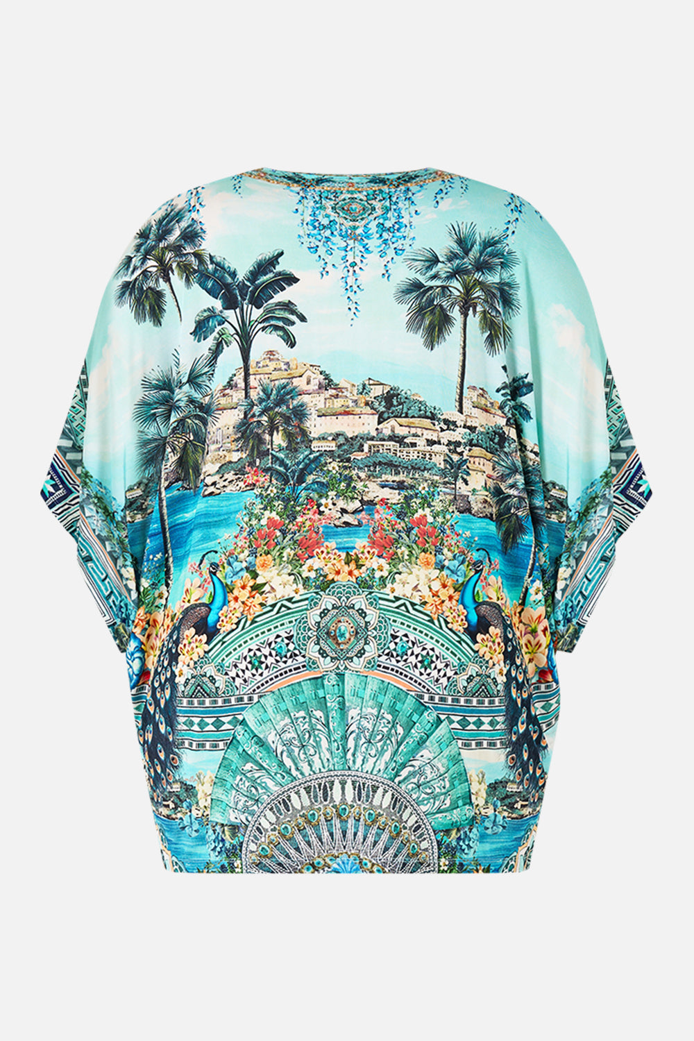 The CAMILLA BAT SLEEVE DRESS SEVILLIAN STYLE in our  print.