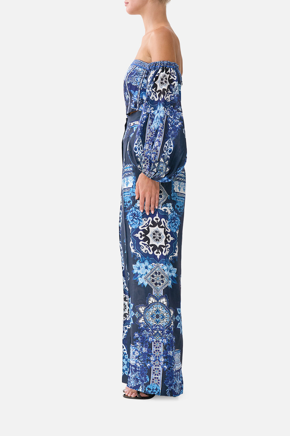The CAMILLA DOUBLE BREASTED SHORT SLEEVE JACKET I LEFT MY HEART IN GRANADA in our I LEFT MY HEART IN GRANADA print.