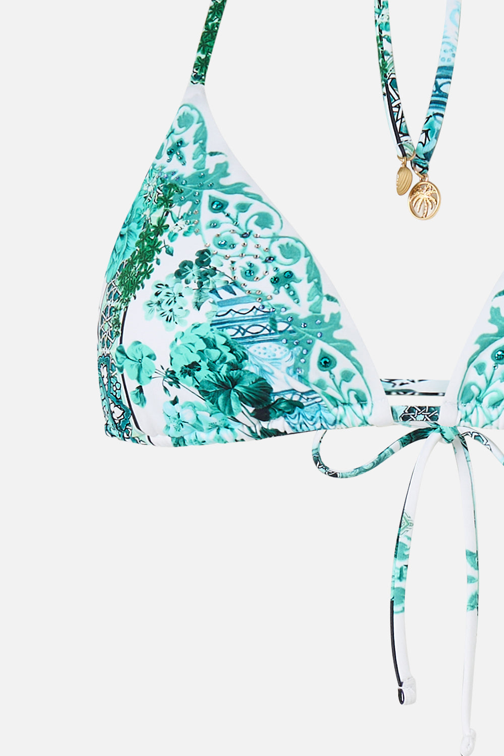 The CAMILLA LARGE SQUARE CUSHION ESPAÑA NIRVANA in our  print.