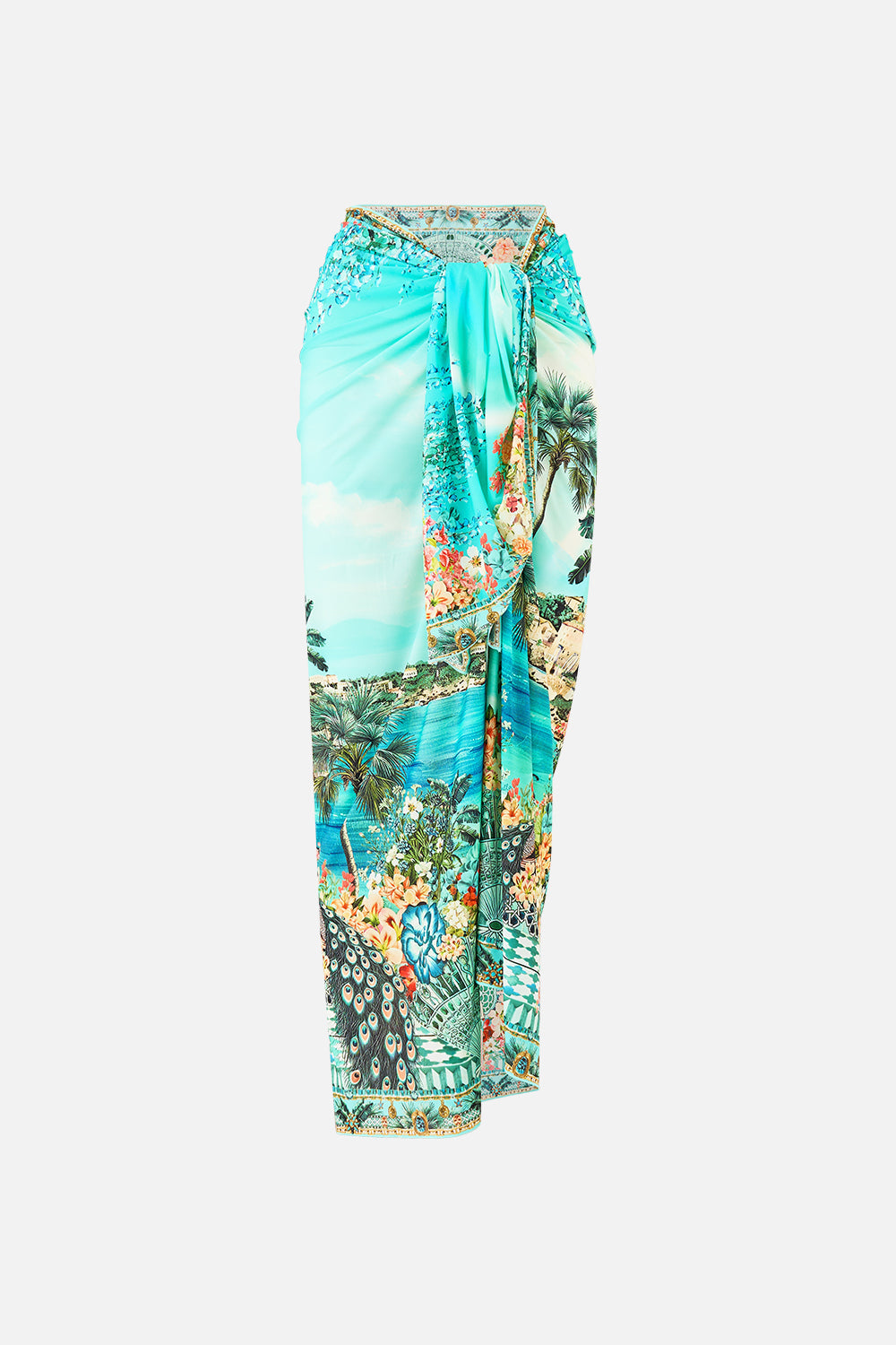 The CAMILLA LONG SLEEVE OVERSIZED SHIRT ESPAÑA NIRVANA in our  print.