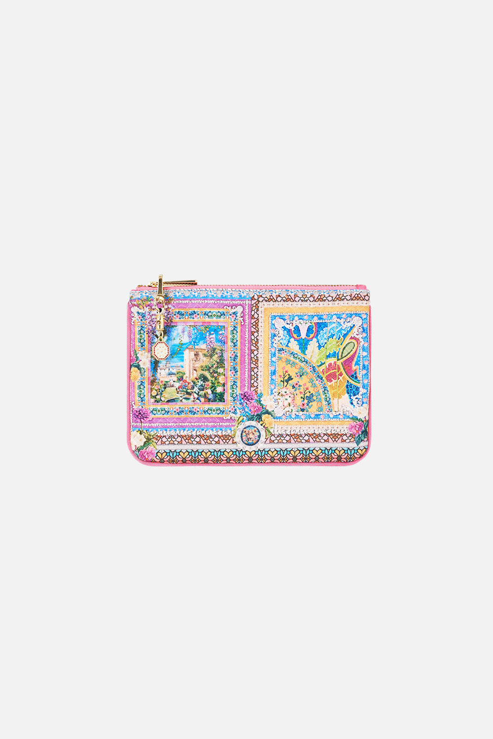 The CAMILLA LONG WALK SHORT WITH ELASTIC BACK DE NADA GRANADA in our DE NADA GRANADA print.