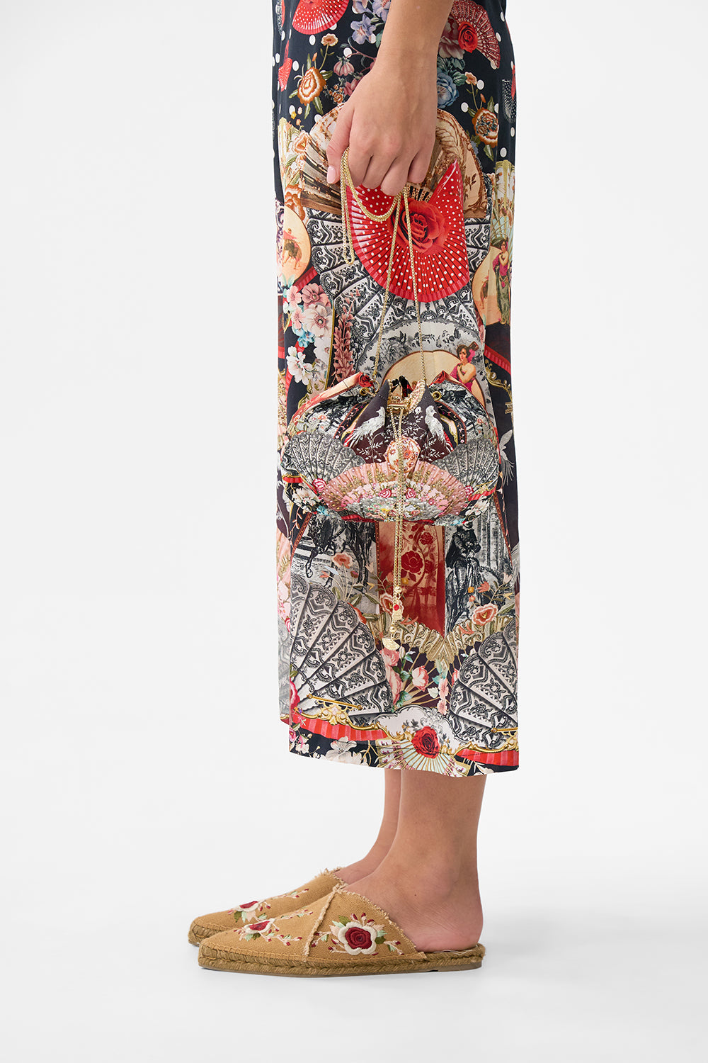 The CAMILLA RUFFLE NECK HALTER DRESS BALEARIC BEBÉ in our  print.