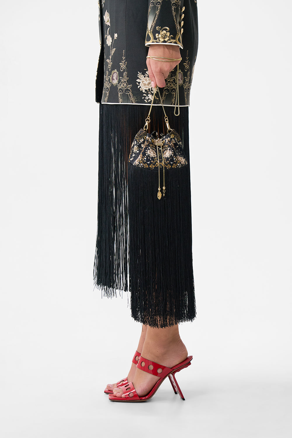 The CAMILLA JERSEY TURTLENECK ARANJUEZ ANIMALIA in our  print.