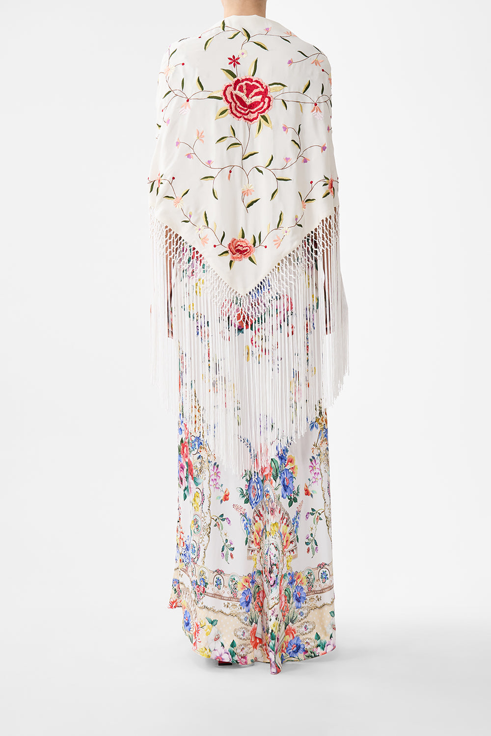 The CAMILLA BELTED MIDI SKIRT SEVILLE SWEETHEART in our  print.