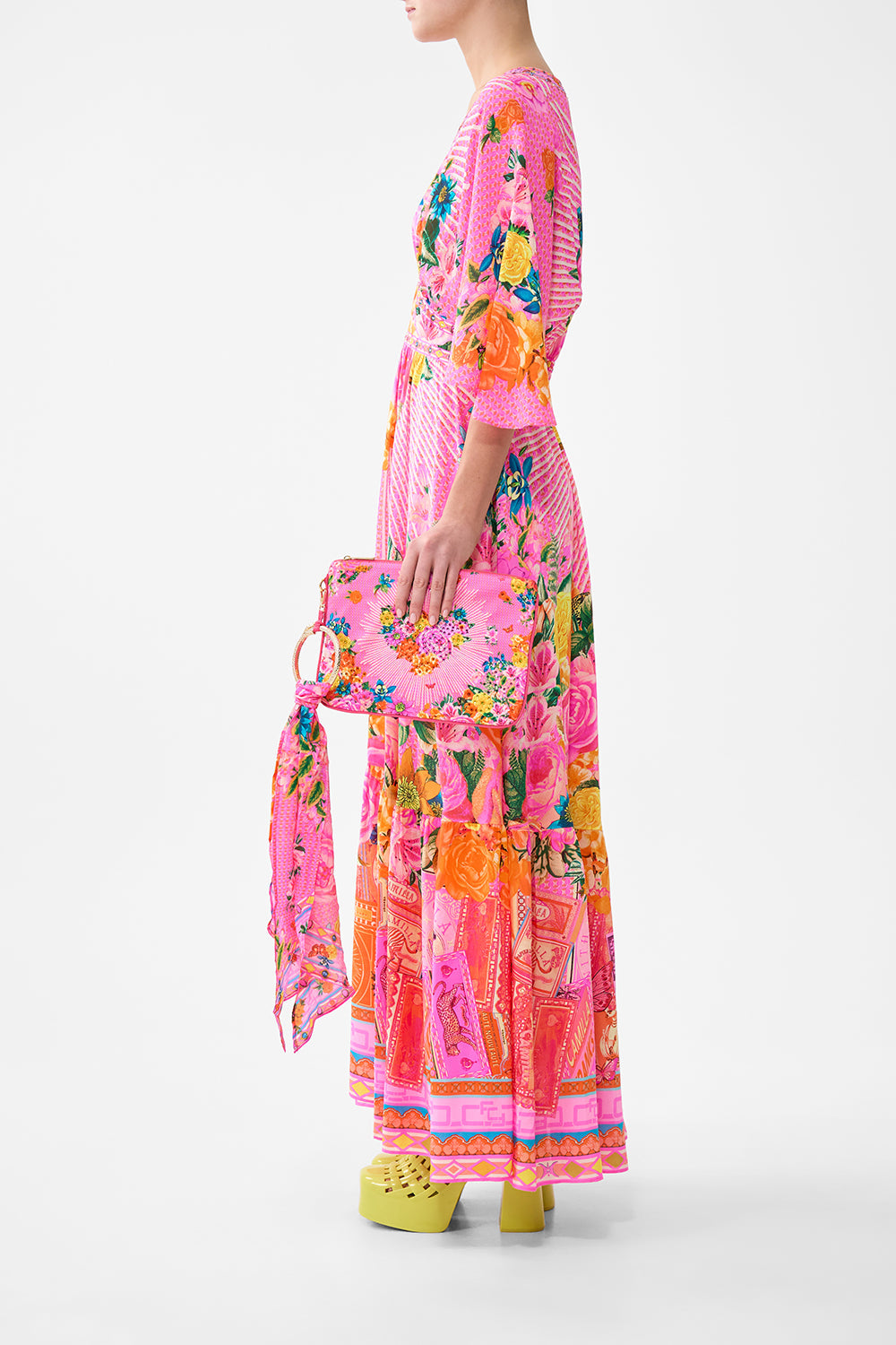 The CAMILLA SCARF KAFTAN WITH TIE WAIST LEGEND HAS IT in our  print.
