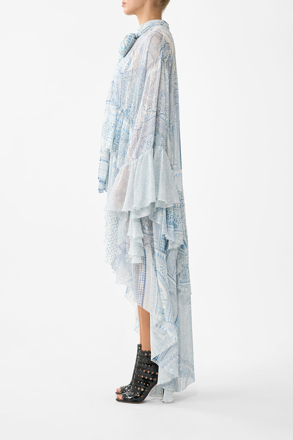 The CAMILLA TIERED DRESS WITH HARDWARE BARCELONA BEB√â in our  print.