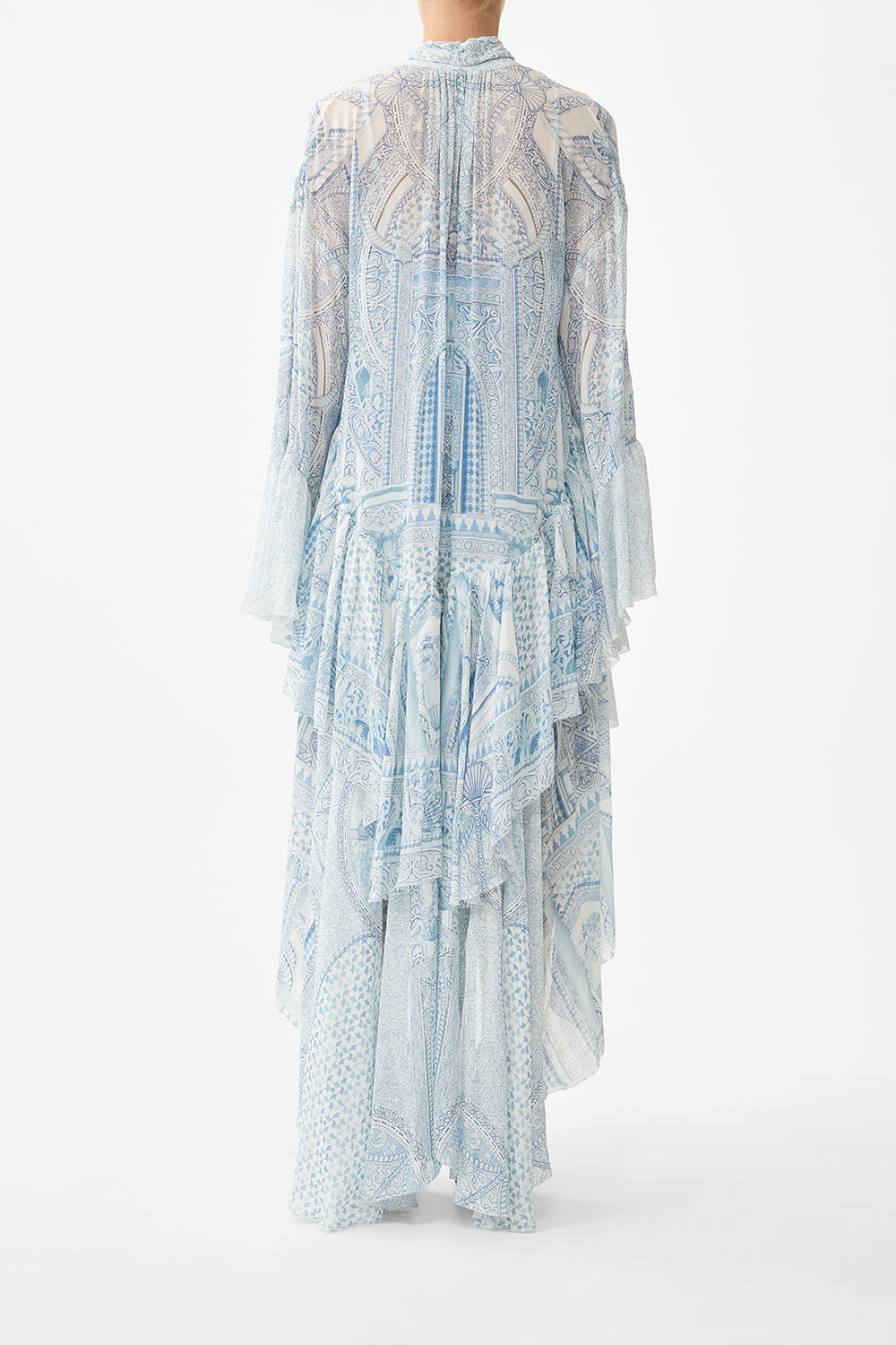 The CAMILLA TIERED DRESS WITH HARDWARE BARCELONA BEB√â in our  print.