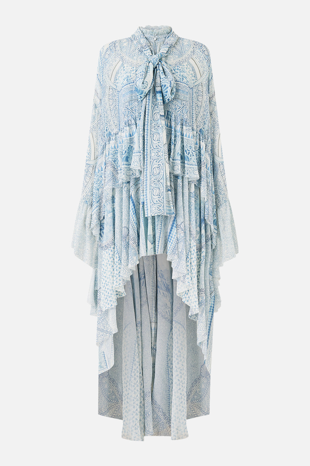 The CAMILLA TIERED DRESS WITH HARDWARE BARCELONA BEB√â in our  print.