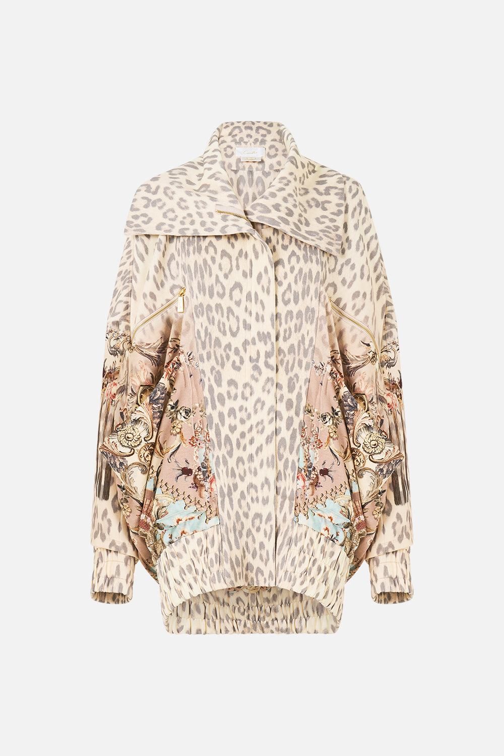 The CAMILLA DRAMATIC SLEEVE COCOON LAYER THE CALL OF CATALONIA in our  print.
