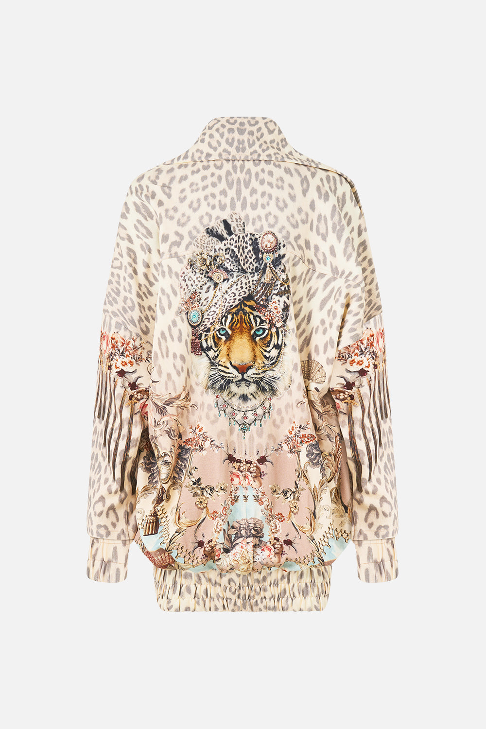 The CAMILLA DRAMATIC SLEEVE COCOON LAYER THE CALL OF CATALONIA in our  print.