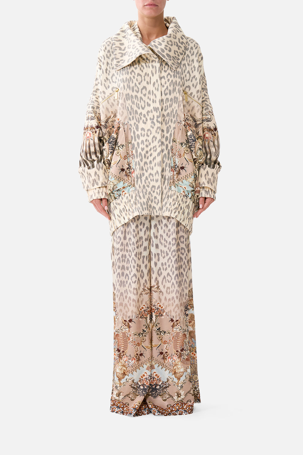 The CAMILLA MID LENGTH BOARDSHORT WITH ELASTIC WAIST FLAMENCO EUPHORIA in our  print.