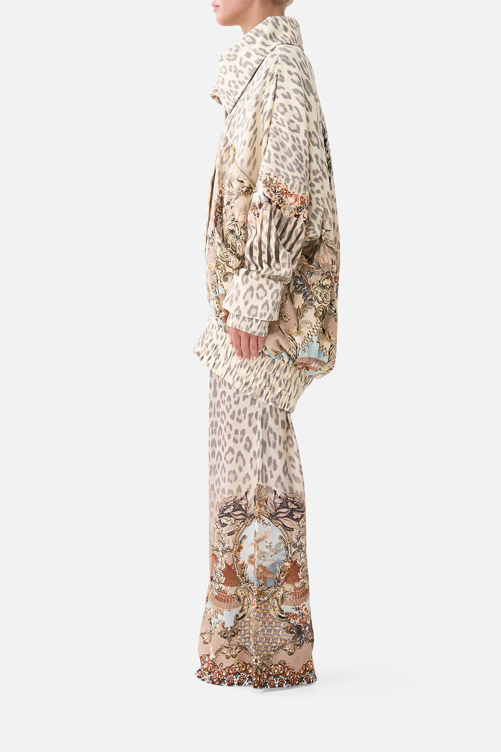The CAMILLA DRAMATIC SLEEVE COCOON LAYER THE CALL OF CATALONIA in our  print.