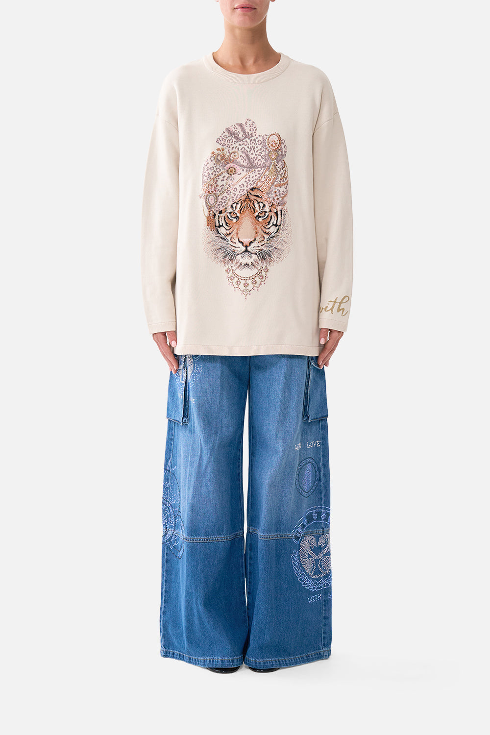 The CAMILLA SILK CHIFFON SHRUG DIAL UP THE TILES in our  print.