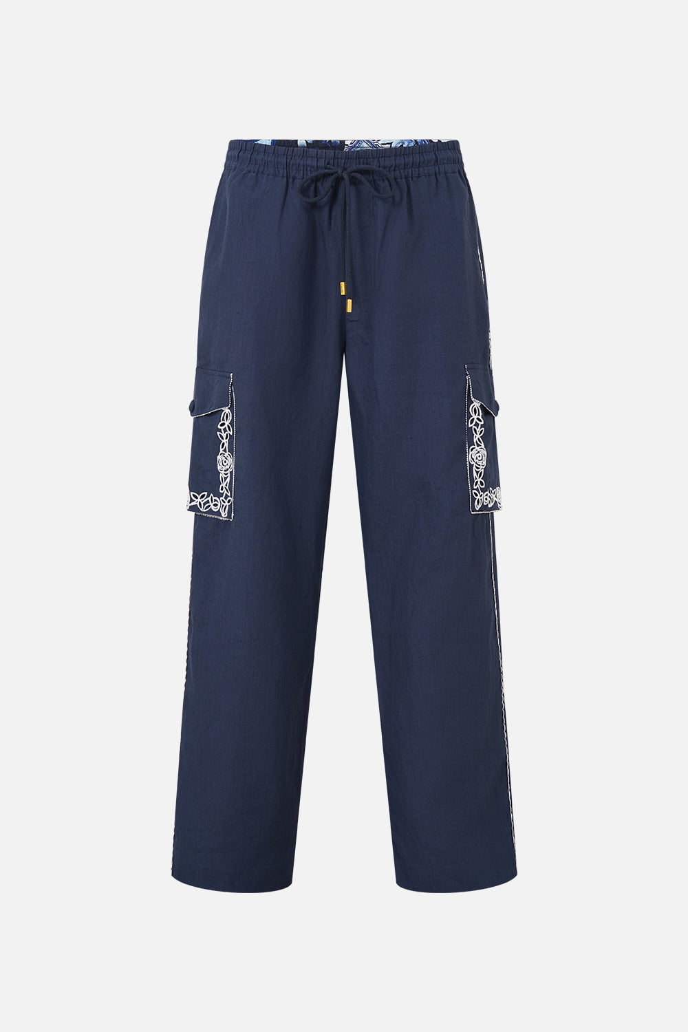 CARGO PANT WITH ELASTIC WAIST A TILED WONDERLAND