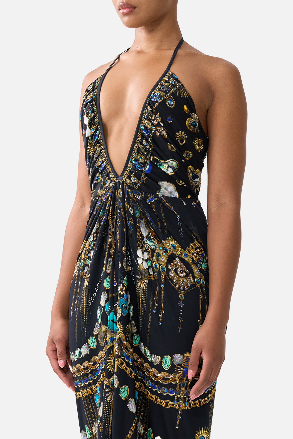 The CAMILLA BEAD STRAP GATHERED PANEL DRESS THE ARCHITECTS OF ALCÁZAR in our THE ARCHITECTS OF ALCÁZAR print.