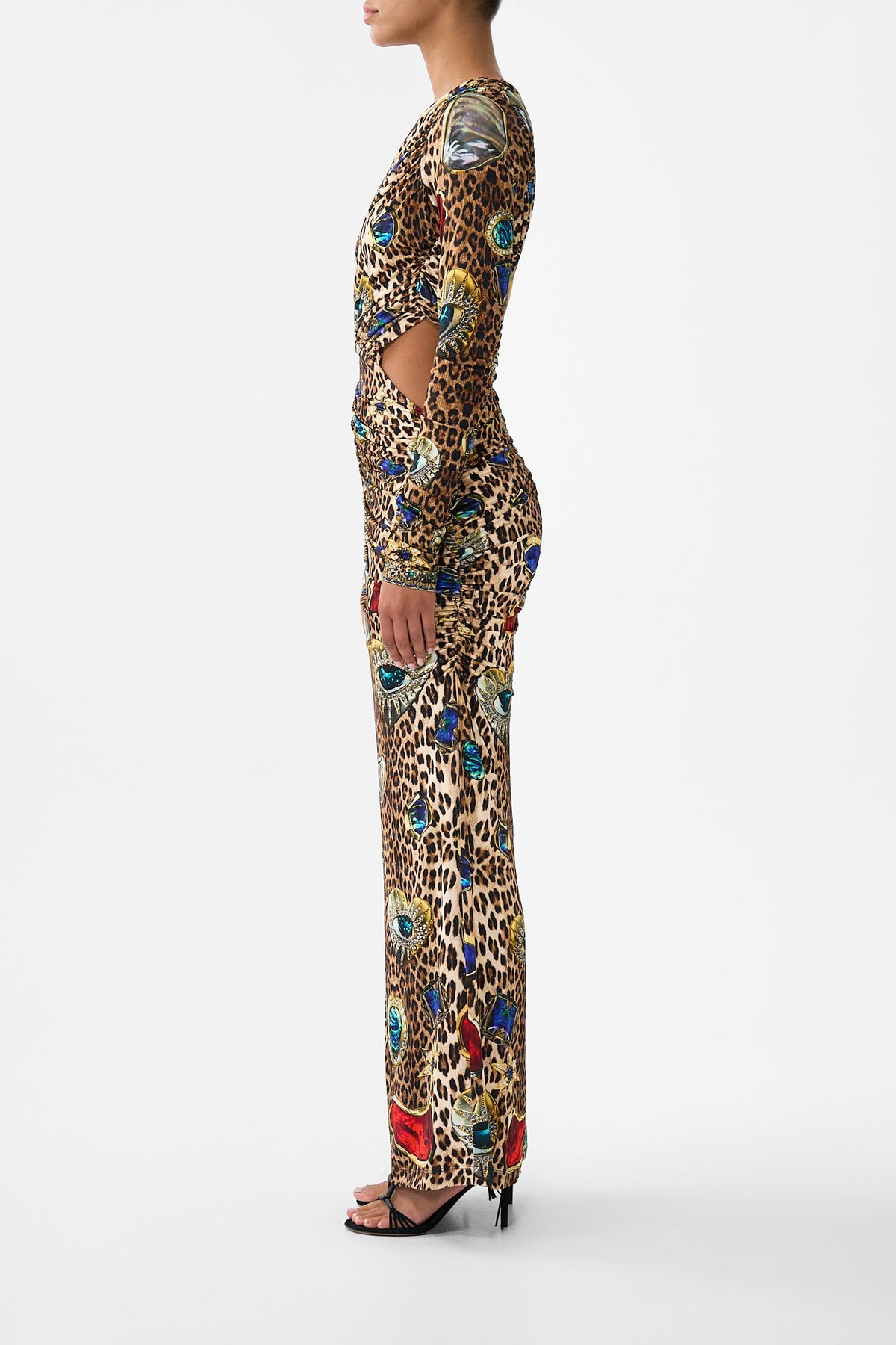 ONE SHOULDER JERSEY CUT OUT DRESS NAZAR NIRVANA