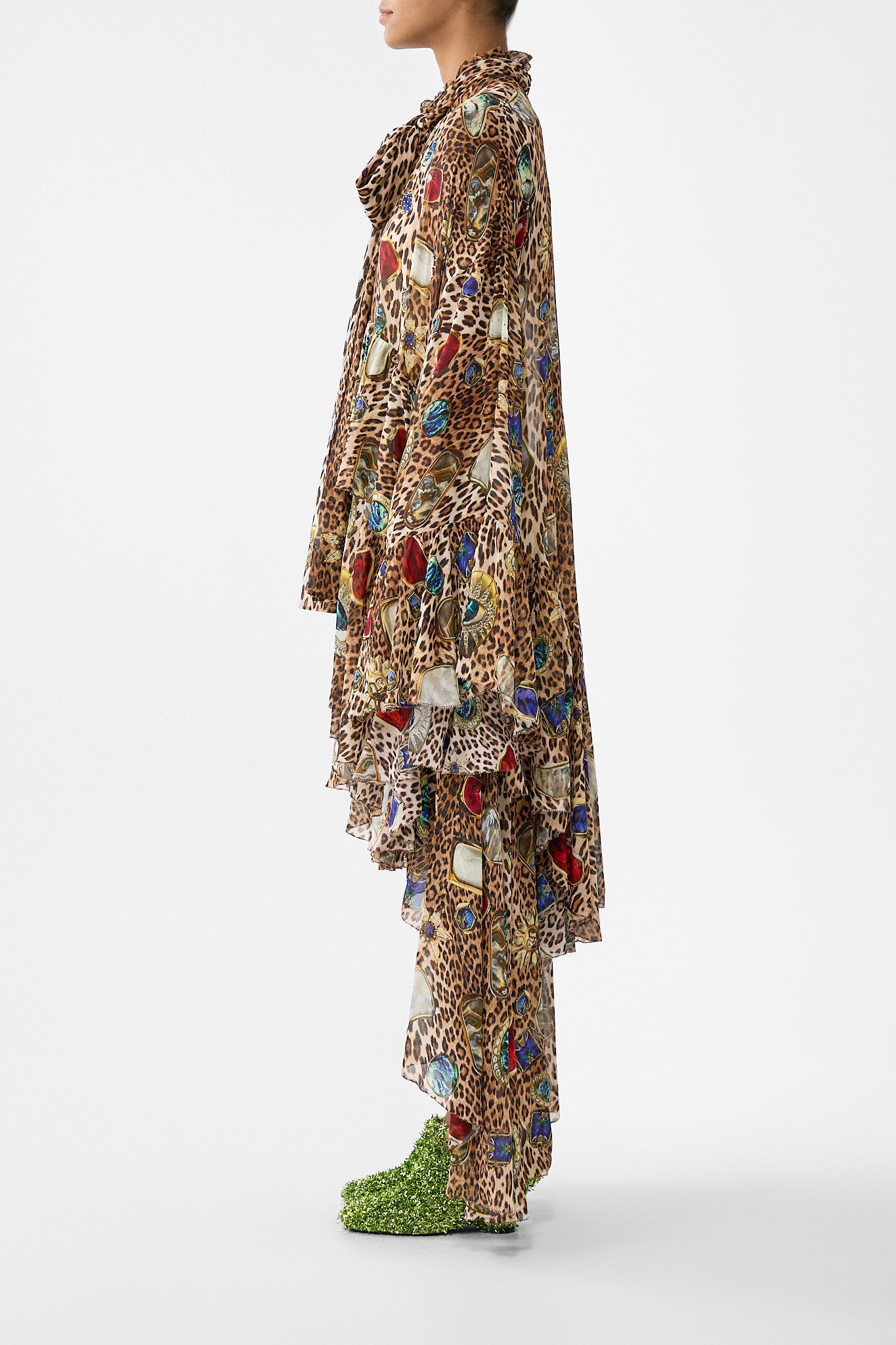 The CAMILLA BEAD STRAP GATHERED PANEL DRESS THE ARCHITECTS OF ALCÁZAR in our  print.