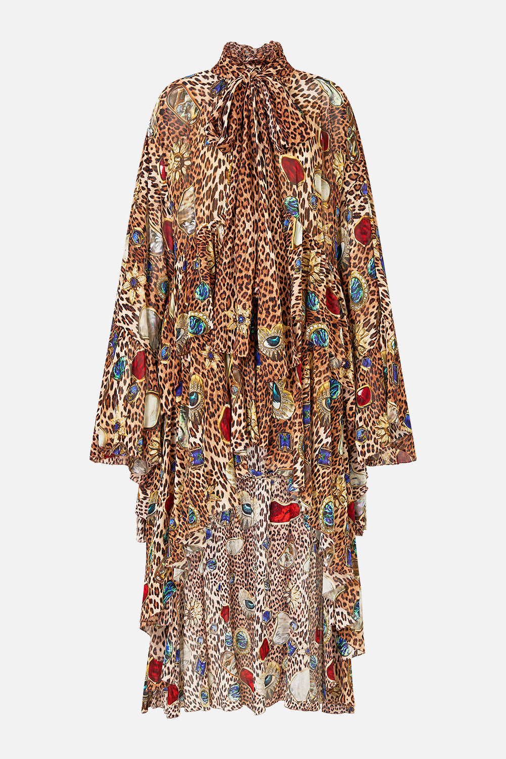 The CAMILLA BEAD STRAP GATHERED PANEL DRESS THE ARCHITECTS OF ALCÁZAR in our  print.