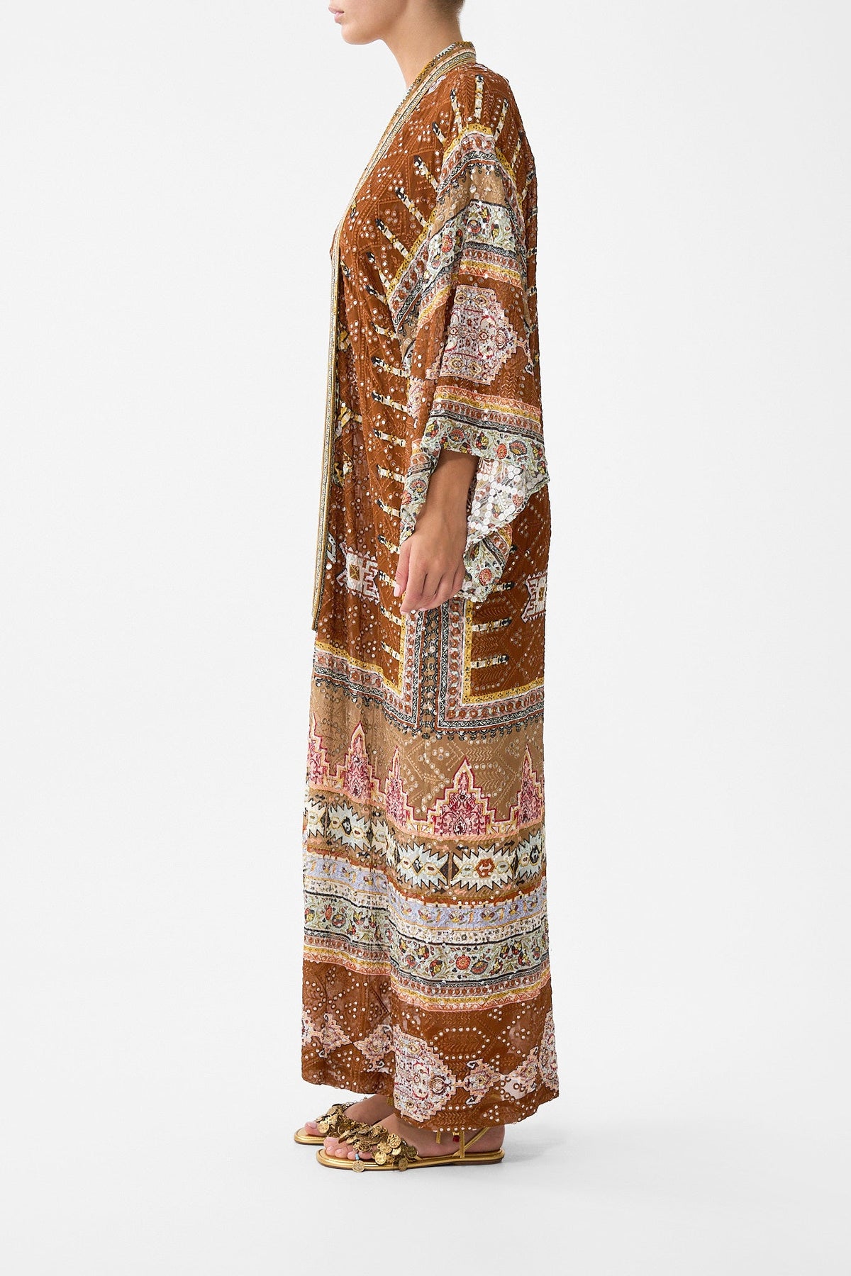 KIMONO LAYER WITH COLLAR FABRIC OF TIME