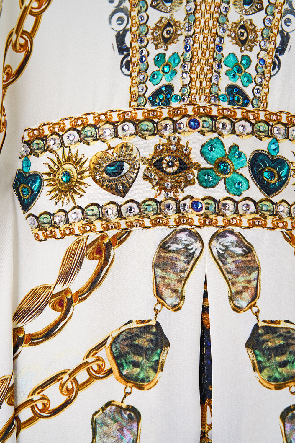 SHORT KAFTAN WITH WAIST TAB CHAIN GANG