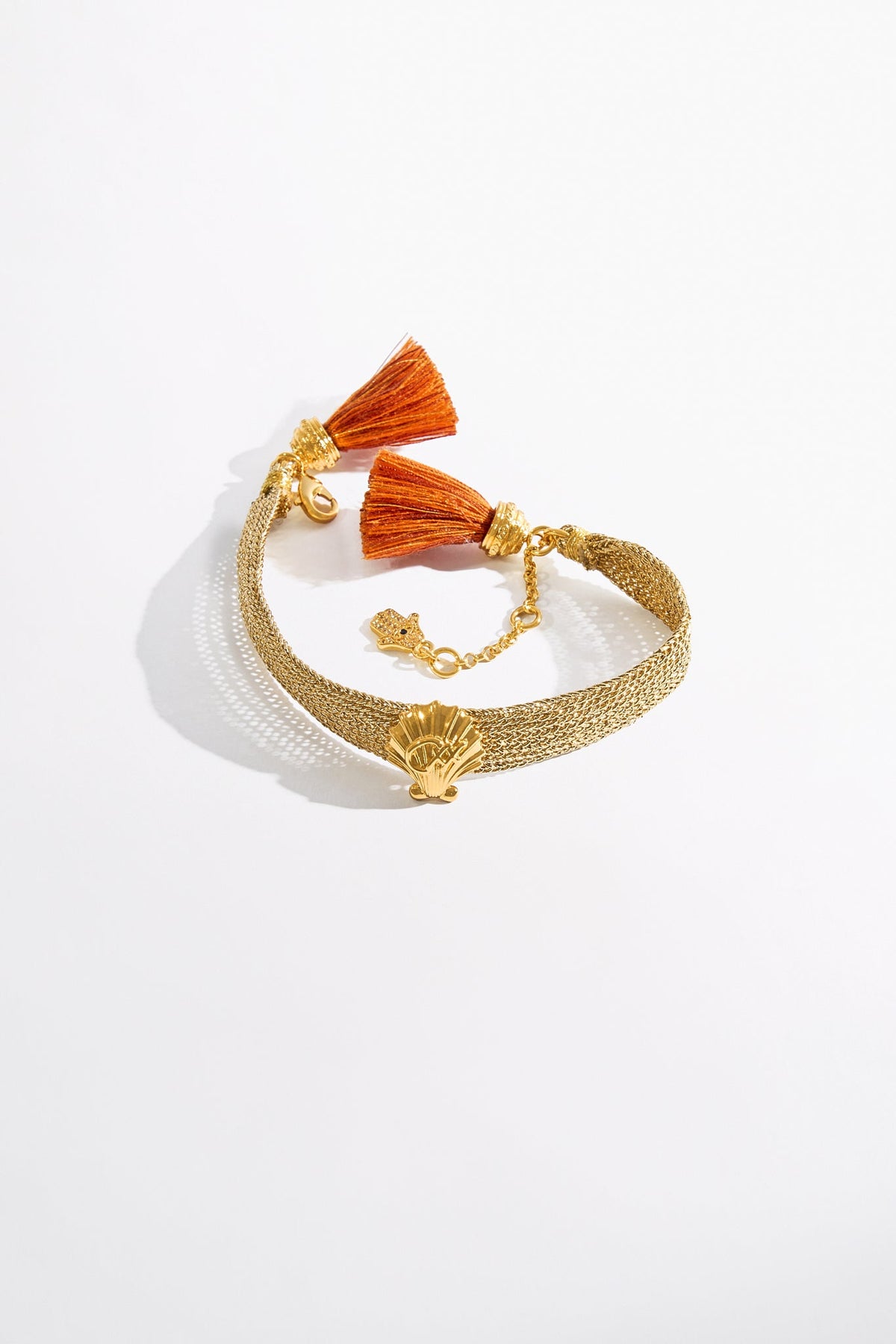 ENCHANTED OCEANIA WOVEN TASSEL BRACELET GOLD