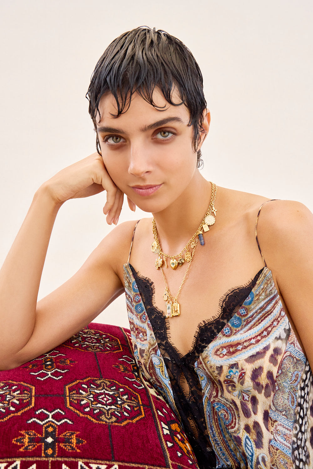 The CAMILLA TUCK FRONT PANT HOUSE OF HOROSCOPES in our  print.