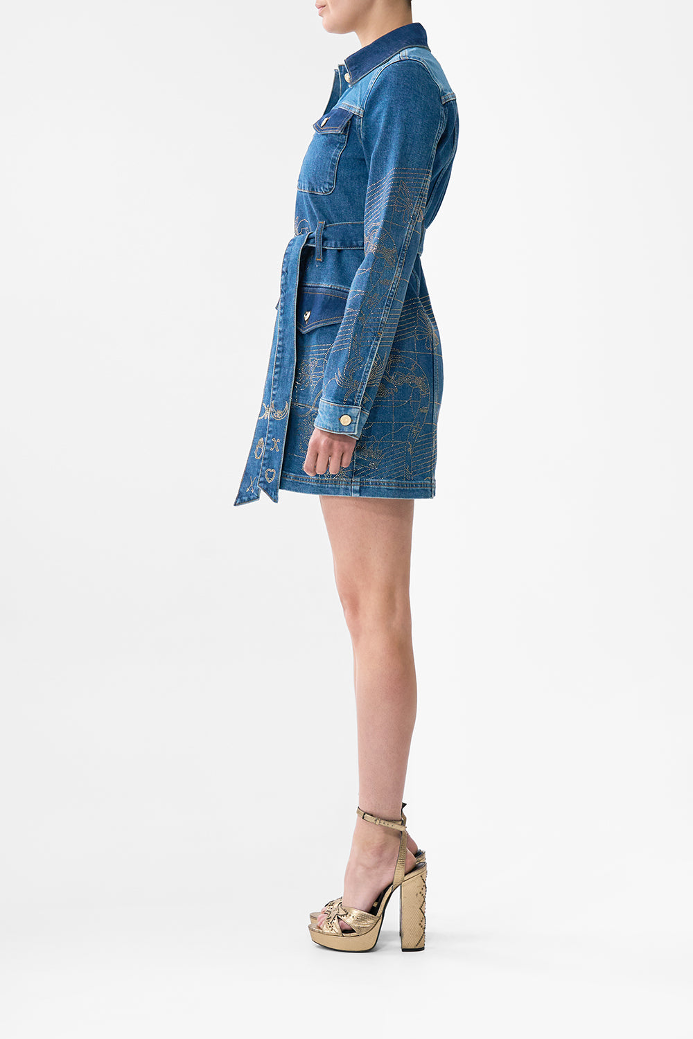 The CAMILLA SHORT SLEEVE CAMP COLLARED SHIRT TURKISH DELIGHT in our TURKISH DELIGHT print.