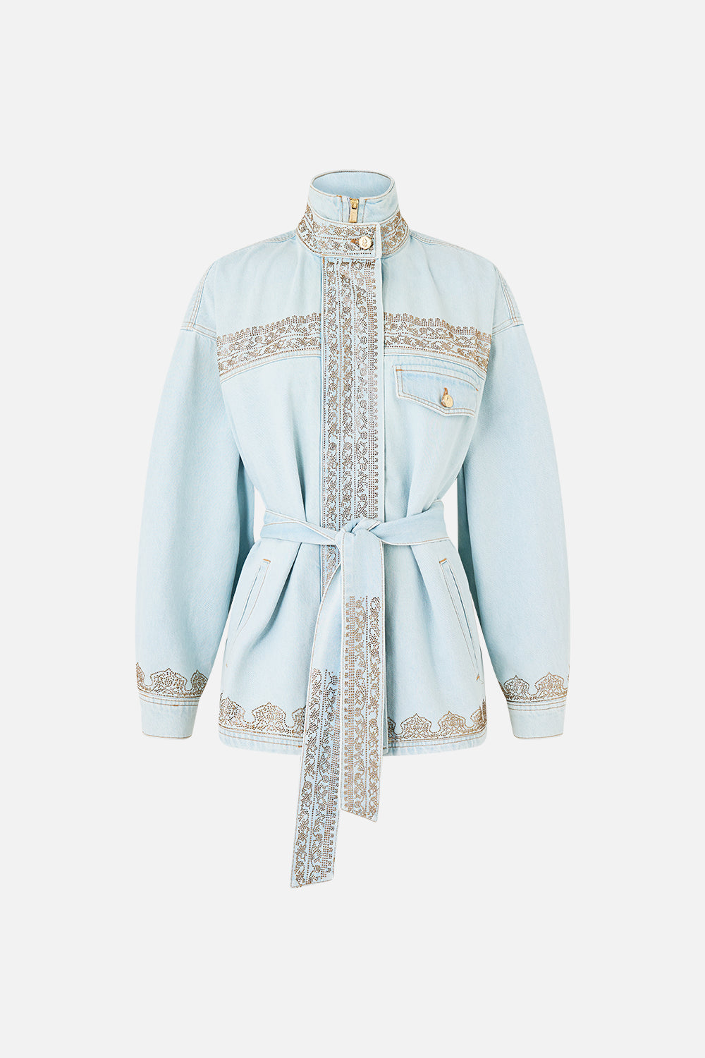 ALIKA ISTANBUL ALCHEMY HIGH NECK JACKET DENIM