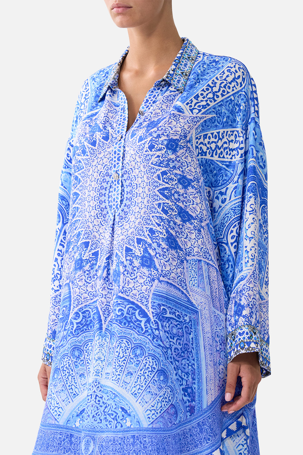 RELAXED HIGH LOW SHIRT DRESS THE BOSPHOROUS