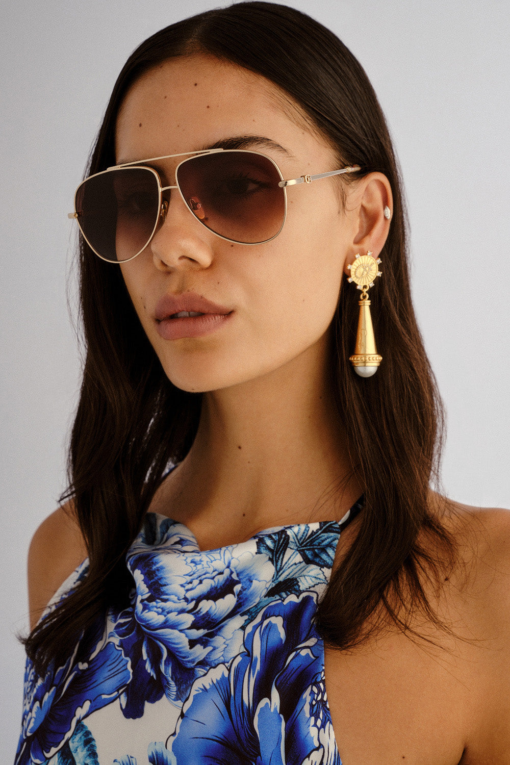 The CAMILLA BELTED TAFFETA MAXI SKIRT AMULETS AND ALCHEMY in our  print.