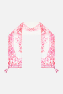 LONG SILK CRINKLE CHIFFON SCARF LIVIN LA VIDA ROSA