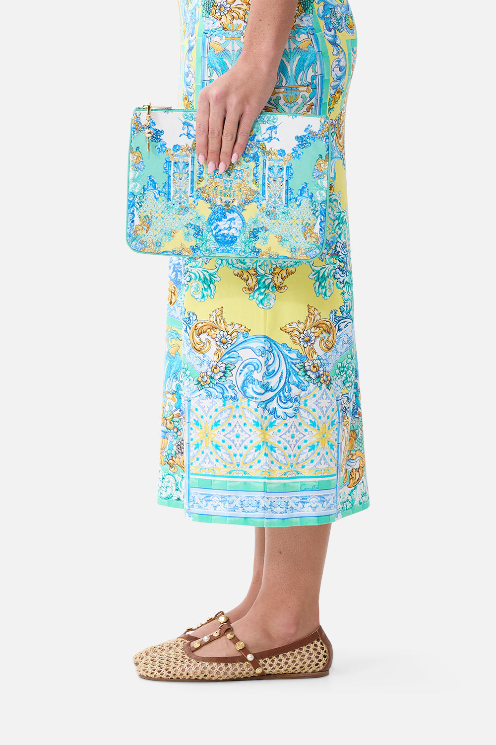 The CAMILLA SHORT SLEEVE CAMP COLLARED SHIRT DE NADA GRANADA in our  print.