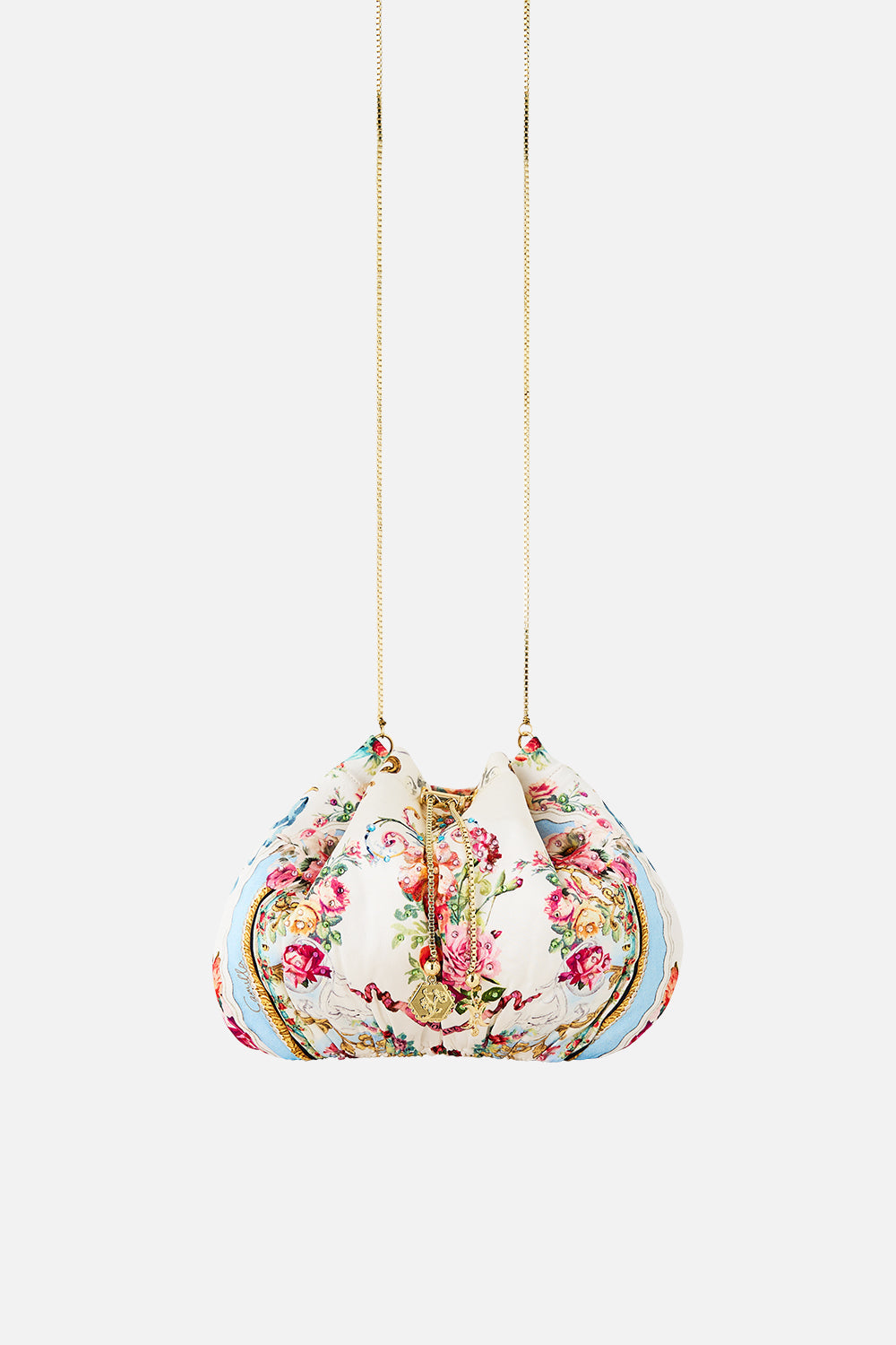 The CAMILLA SCRUNCHIE WITH TIE BENEATH THE ANDALUSIAN SUN in our  print.