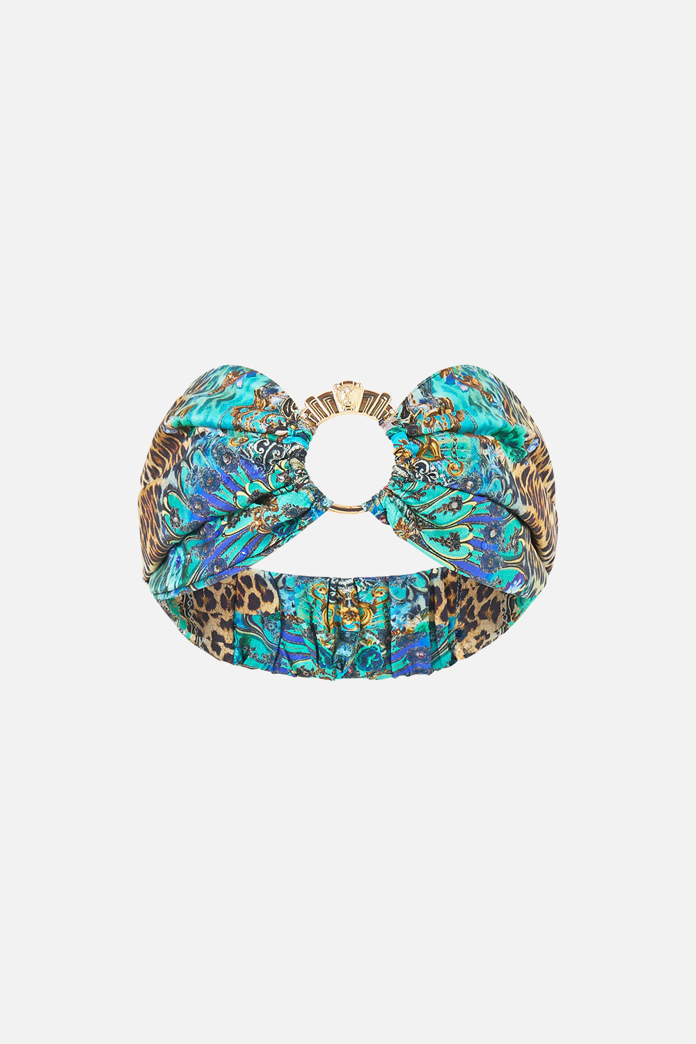 The CAMILLA ROUND NECK WAISTCOAT TAURUS RISING in our  print.