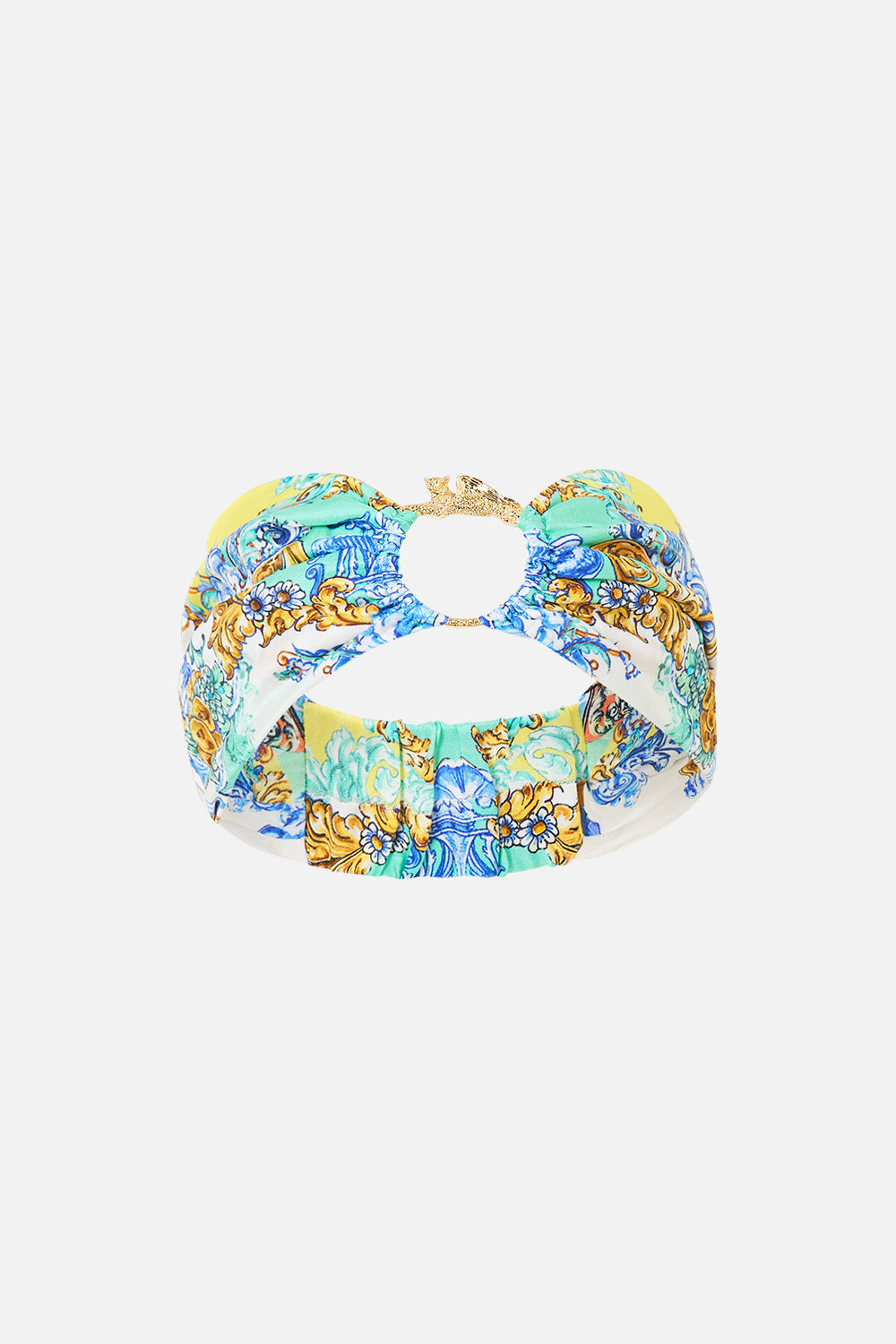 The CAMILLA MID LENGTH BOARDSHORT WITH ELASTIC WAIST ESPAÑA NIRVANA in our  print.