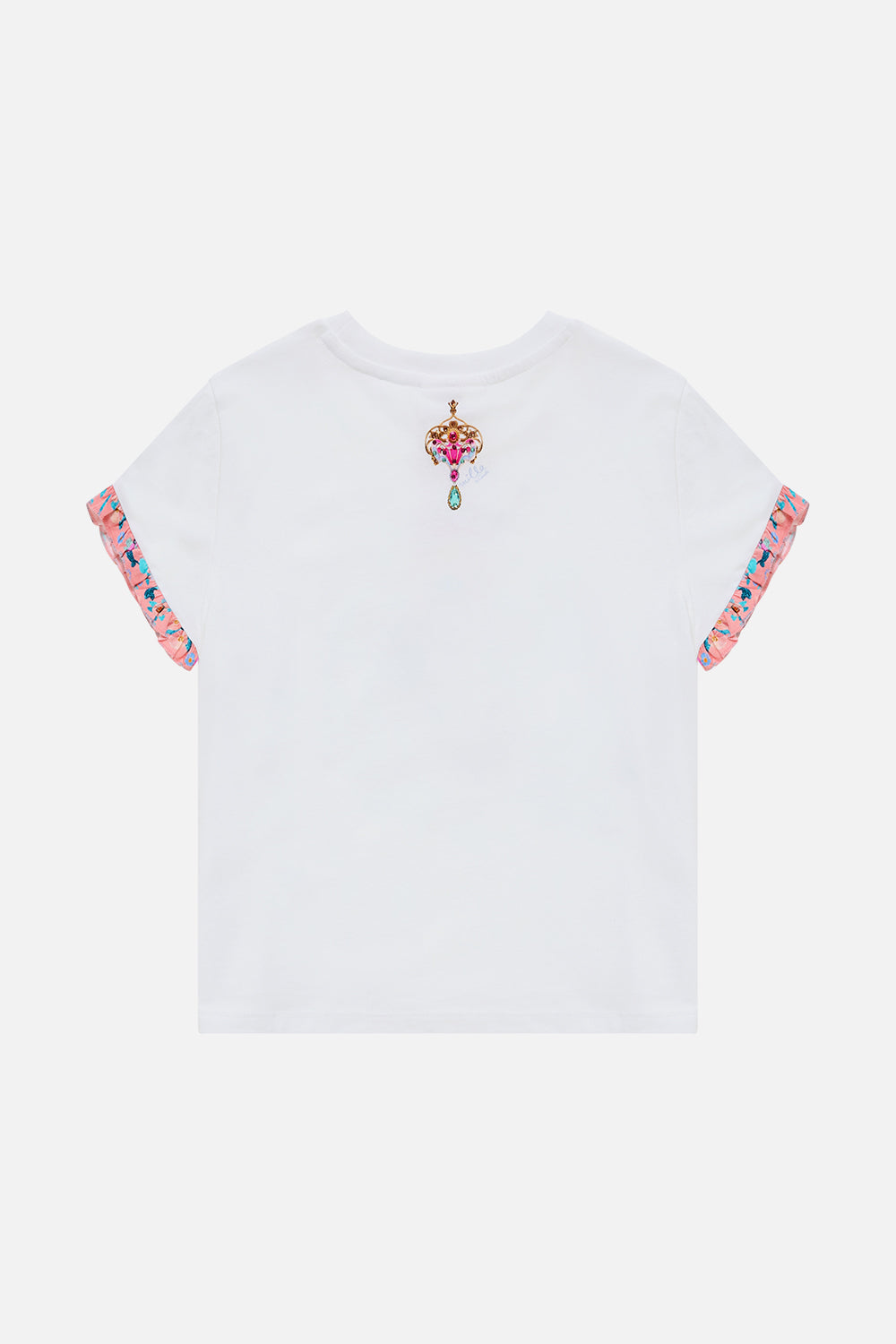 KIDS FRILL SLEEVE TEE W BABYLOCKED EDGE HOWDY GAUDI