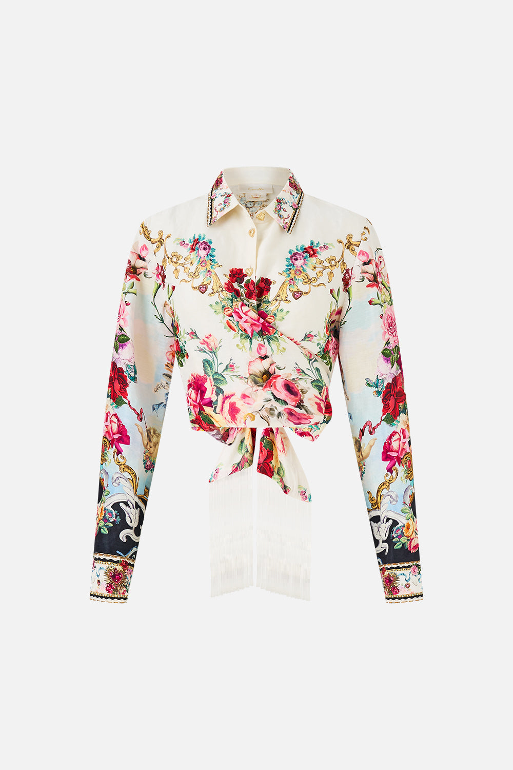 CROPPED WRAP SHIRT WITH TIE TORERO LIBERTINE